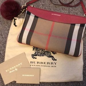 Burberry Red and Brown Crossbody Bag